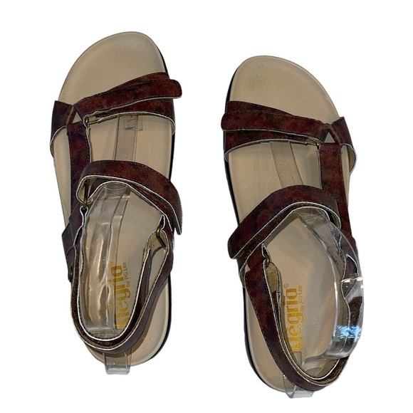Alegria Adjustable Backstrap Sandals Henna Cognac & Roses. Size 41 (10 1/2 - 11) - Picture 10 of 14